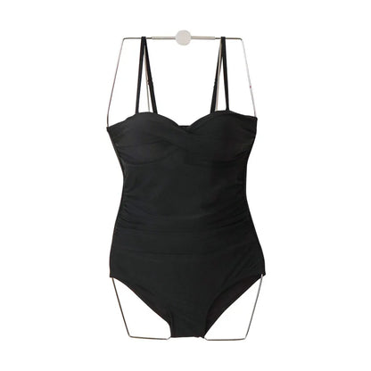 Korean Style One Piece Swimwear Women Padded Swimwear Push up Swimsuit Bathing Suit Sexy Lady Monokini Beachwear Solid Swimwear