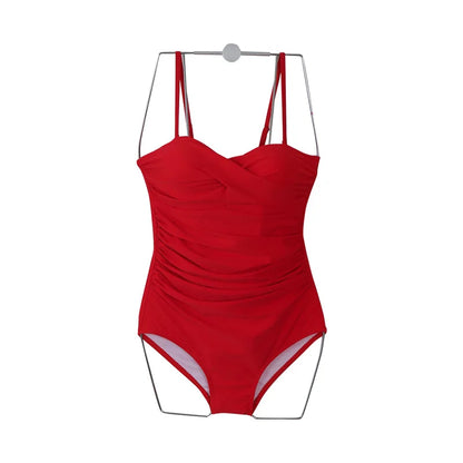 Korean Style One Piece Swimwear Women Padded Swimwear Push up Swimsuit Bathing Suit Sexy Lady Monokini Beachwear Solid Swimwear